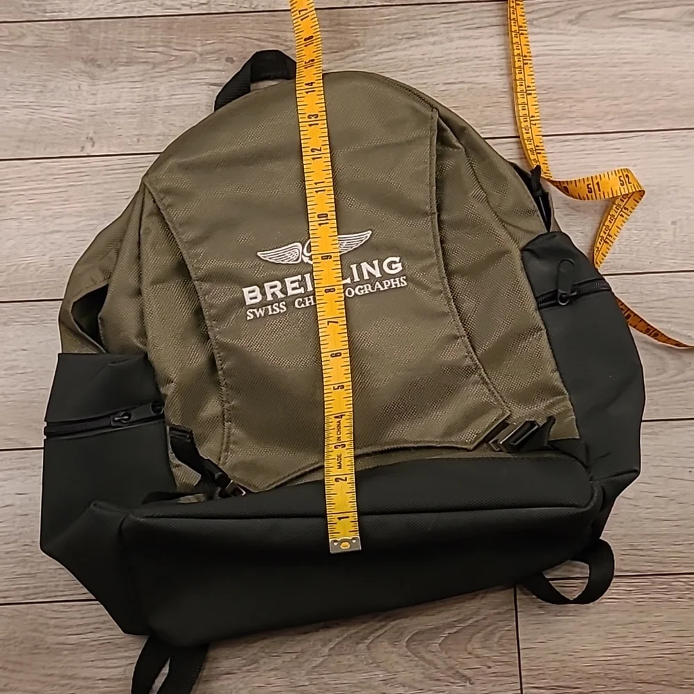 BREITLING Swiss Chronographs Watch‎ Green Black Classic Backpack Bag